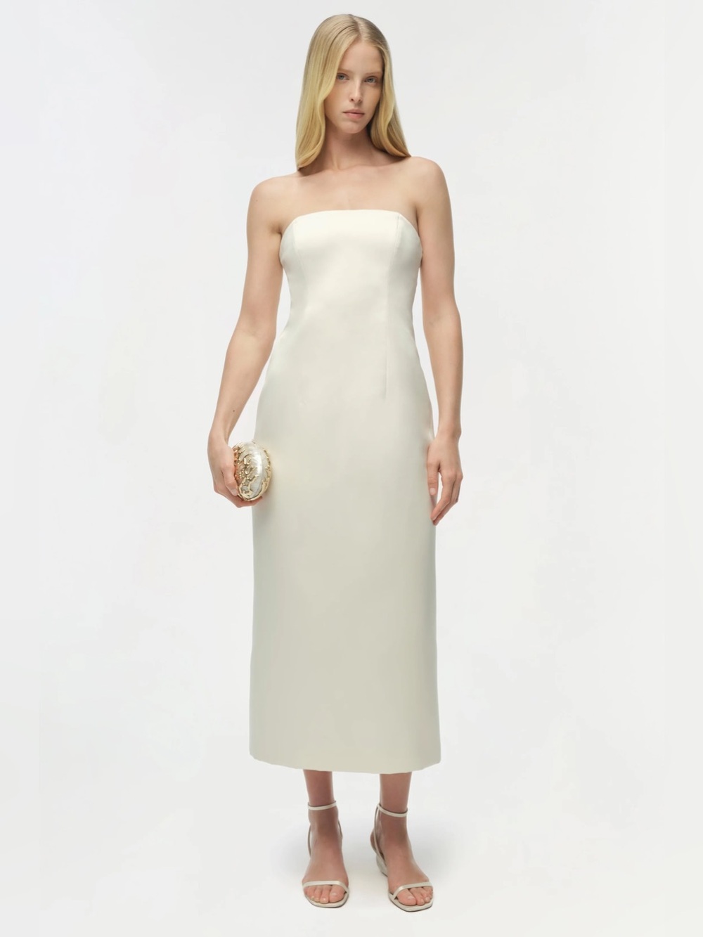 Simkhai Enid Satin Bustier Midi Dress